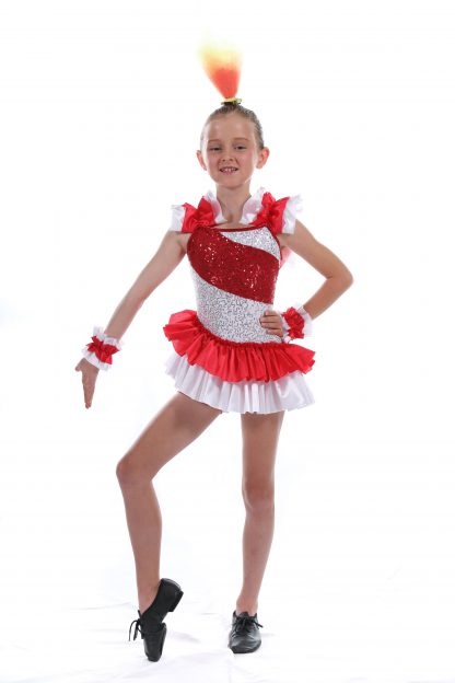 Red & White Short Costume